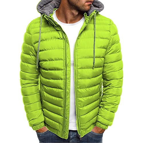 Azruma HerrenSteppjacke mit Kapuze, Basic Winterjacke extraleichte Stepp-Jacke in Daunenoptik Männer Daunenjacken warme Pufferjacke Herrenjacke Lässige Kapuzenjacke Mode Outdoorjacke Thermojacke von Azruma