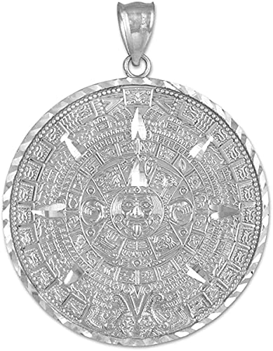 Azteken-Charm-Anhänger aus 925er Sterlingsilber, Maya-Kalender-Anhänger, Sterling-Silber, Nicht zutreffend. von Claddagh Gold