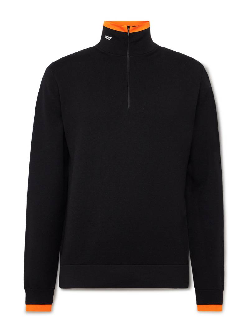 Aztech Mountain - Angus Virgin-Wool-Blend Half-Zip Sweater - Men - Black - XL von Aztech Mountain