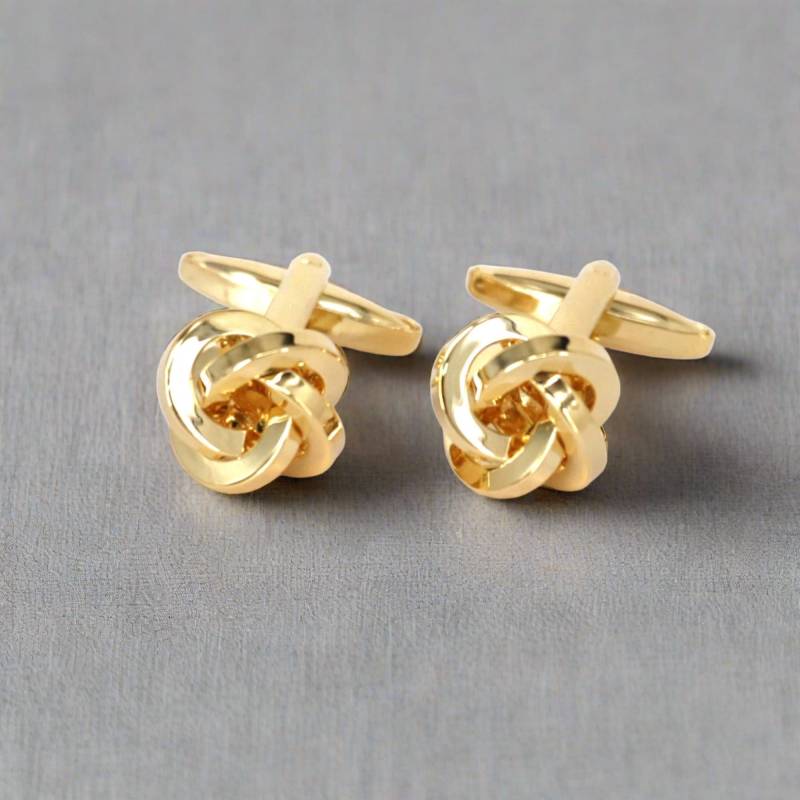 Gold Knot Manschettenknöpfe - Flachdraht von Azthom