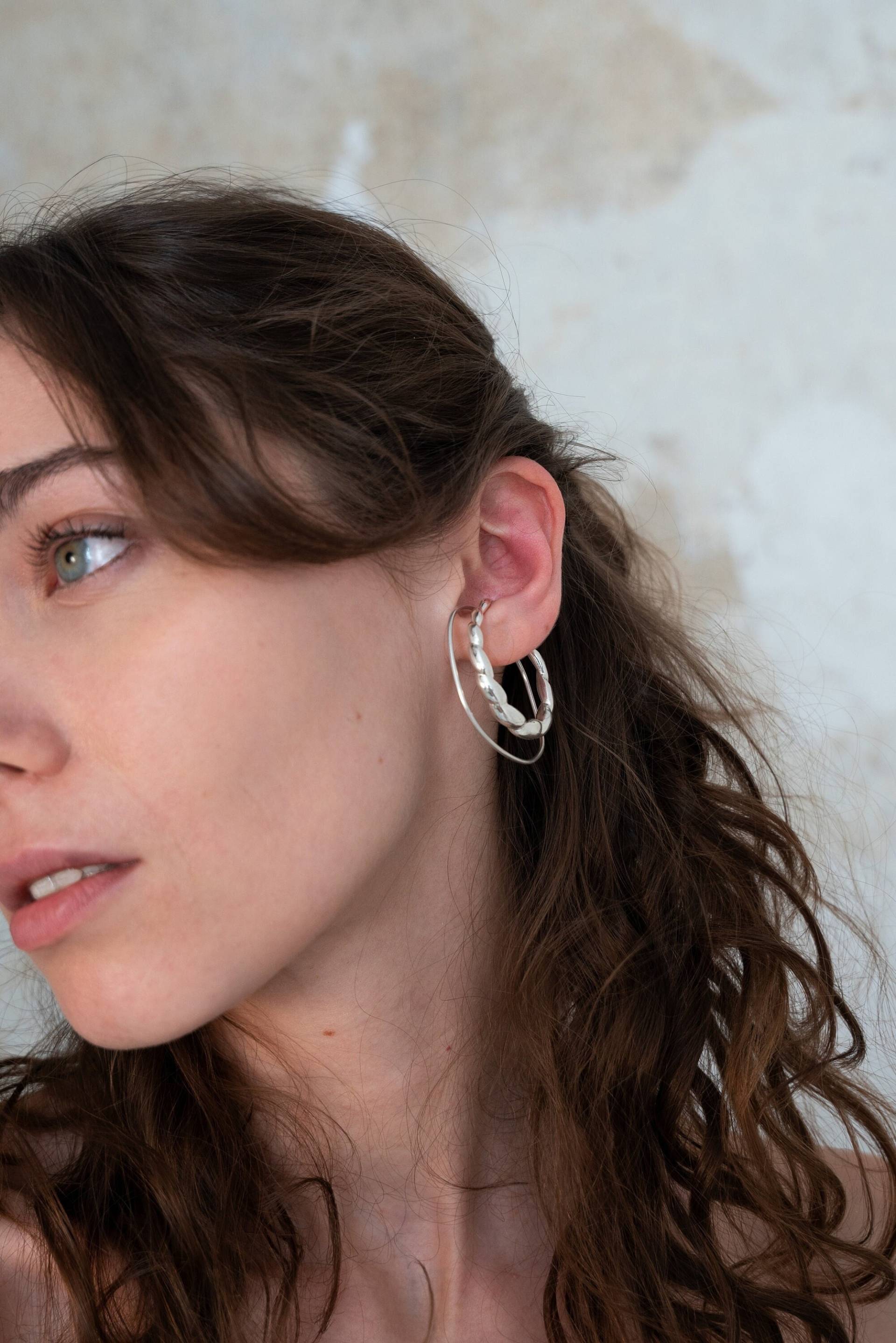 Helix Ear Cuff/Streetwear Manschette Sterling Silber Unpierced Ohrring Einzigartige Twisted Multiple Layer Hoop Unregelmäßiger Clip Am Helix Ear Cuff/Streetwear Manschette Sterling Silber Unpierced Ohrring Einzigartige Twisted Multiple Layer Hoop Unregelmäßiger Clip Am von AzulReproche
