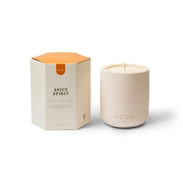 Azur Natural Bodycare Spicy Spirit Duftkerze | Natürliche Sojawachskerze von Azur Natural Bodycare