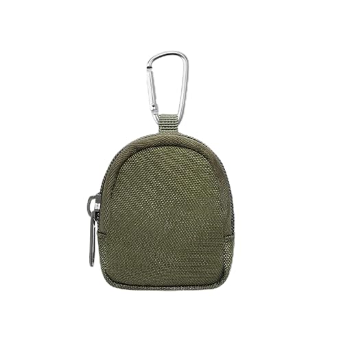 AzureRay Münzbeutel mit Reißverschluss & Schlüsselanhänger, Mini Rucksack Stil Kleingeldbörse für Mädchen & Jungen – Praktische Münzbörsen für Unterwegs & Freizeit(Grün) von AzureRay