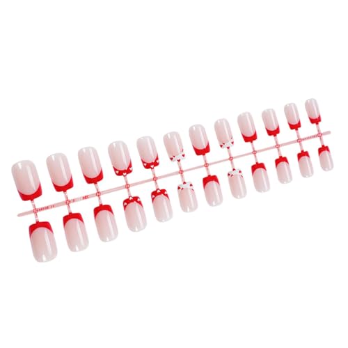 24pcs Press Auf Nails Square Klebstoffe Auf Nägeln Französisch Gefälschte Designs Falsche Künstliche Geschenke Für Frauen Mädchen Acrylkleser Nagel Für Frauen Klar von Azxcvbnm