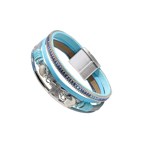 Azxcvbnm Atmungsaktives Armband Künstliche Lederschale Armband Mit Einzigartigem Meeressternmuster Leichte Strandparty Schmuck Detailliert Detailliert von Azxcvbnm