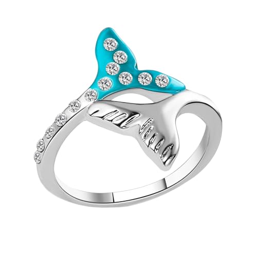Azxcvbnm Elegante Delphin Schwanzringe Aus Stabiler Legierung Für Tägliche Verschleiß Und Anlässe Eleganter Fischschwanzschmuck von Azxcvbnm