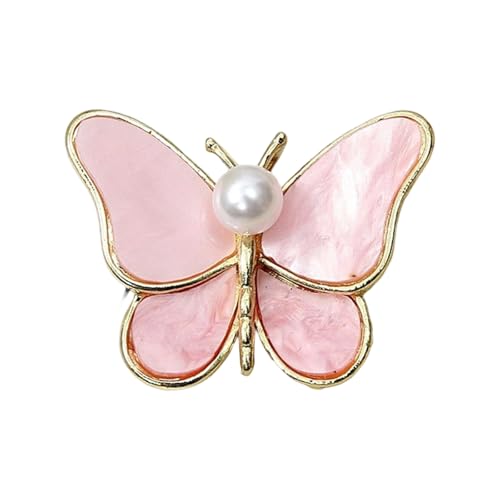 Elegante Schmetterlings Perlen Brosche Sicherheitsrundenmechanismus Handwerksmesser Vielseitige Stile Schmuck Legierung Schmetterling von Azxcvbnm