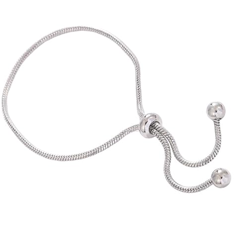 Glatte Perlenkupferarmband Flexible Schlangenknochenkette Schieberschieber Mechanismus Schmuckstück Runde Perlen Kupfer Mode Armband von Azxcvbnm