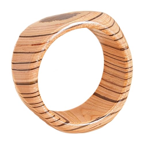 Handgefertigter Geometrischer Hölzerner Leichter Stapelbarer Armreifen Für Frauen Täglich Lässigen Oder Formellen Schmuckholz Geometrisches Armband von Azxcvbnm