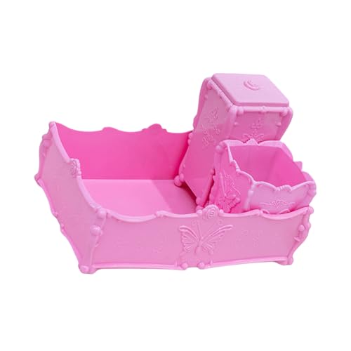 Kosmetik-Entferner-Pads, Organizer, Make-up-Pinselhalter, Schreibtisch-Schmuckschatulle, Maniküre-Werkzeugkasten, 3-teiliges Set von Azxcvbnm