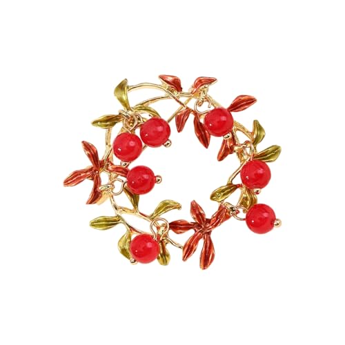 Moderne Cranberry Brosche Vielseitig Kirsite Design Mode Accessoire Pin Perfekt Für Lässige Oder Formelle Kleidung Täglich Kleidung Leichte Brosche von Azxcvbnm