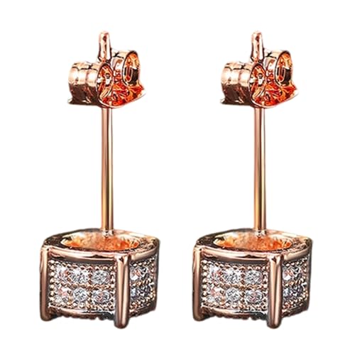 Schimmernde Runde Ohrstifte Schillernde Kupfertextur Ohrringe Stilvoller Ohrschmuck Für Jeden Anlass Mode Liebhaber Funkeln von Azxcvbnm