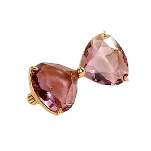 Stylish Bowknot Pin Sturdy Alloy Designs Eleganter Brautschmuck Sicherer Verschluss Für Empfindliche Hautkristalle Bogenknoten Brosche von Azxcvbnm