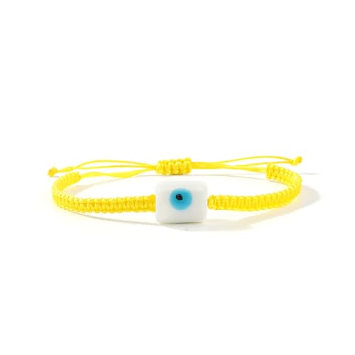 Stylish Light Luxuriöses Armband Drum Eye Glass Perlen Designs Verstellbares Baumwollkabelschmuck Für Tägliche Verschleiß Weich Verstellbarer Armband von Azxcvbnm