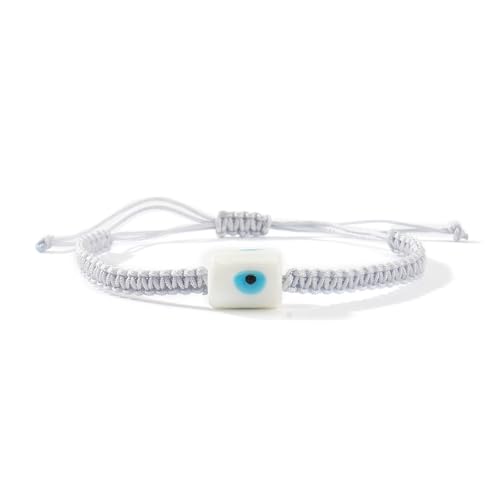 Stylish Light Luxuriöses Armband Drum Eye Glass Perlen Designs Verstellbares Baumwollkabelschmuck Für Tägliche Verschleiß Weich Verstellbarer Armband von Azxcvbnm