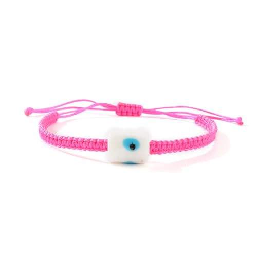 Stylish Light Luxuriöses Armband Drum Eye Glass Perlen Designs Verstellbares Baumwollkabelschmuck Für Tägliche Verschleiß Weich Verstellbarer Armband von Azxcvbnm