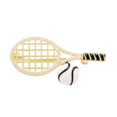 Trendy Alloy Tennis Brosche Pin Sicheres Leichtgewicht Für Sport & Casual Wear Sturdy Alloy Brosche von Azxcvbnm