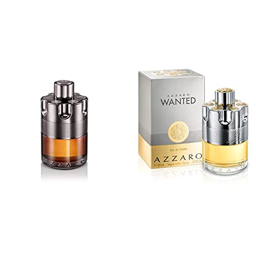 Azzaro Wanted By Night, Parfüm für Herren, Eau de Parfum, Orientalisch und holziger Duft, 100 ml & Wanted, Parfüm für Herren, Eau de Toilette, Holziger und würziger Duft, 100 ml von Azzaro