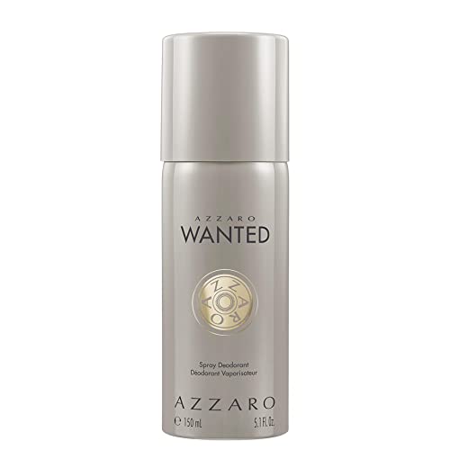 Azzaro Wanted Deodorant Herren| Deo Männer| Herren Deo| Deodorant Spray| Azzaro Deo| Azzaro Deo Spray Herren| 24h Frischegefühl| ohne Aluminium| Holzig-Würziger Duft| 150ml von Azzaro