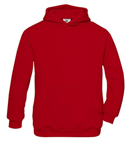 B&C: Kids` Hooded Sweat Hooded Kids, Größe:3/4 (98/104);Farbe:Red von B&C