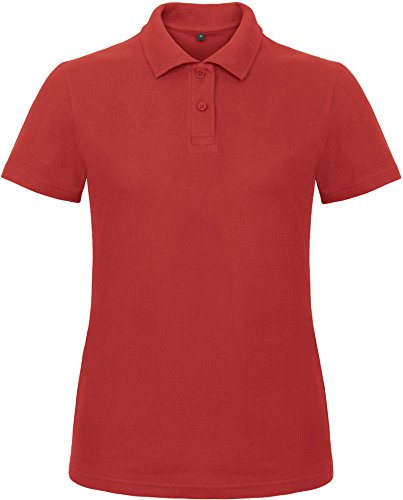 B&C: Ladies` Piqué Polo Shirt ID.001 Women PWI11, Größe:3XL;Farbe:Red von B+C