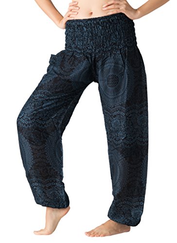 B BANGKOK PANTS Haremshose für Damen, Yoga, Boho-Kleidung mit Taschen, 48/52/Mehr von B BANGKOK PANTS