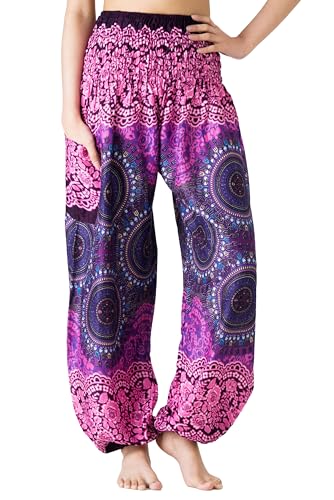 B BANGKOK PANTS Haremshose für Damen, Yoga, Boho-Kleidung mit Taschen, Einheitsgröße B BANGKOK PANTS Haremshose für Damen, Yoga, Boho-Kleidung mit Taschen, Einheitsgröße von B BANGKOK PANTS