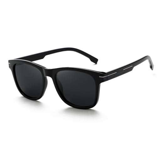 B BIDEN Classic Premium Polarisierte Sonnenbrille für Männer Frauen, Retro Schwarz Sportliche Sommer Sonnenschutz UV400 Schutz für Autofahren Angeln Radfahren. B BIDEN Classic Premium Polarisierte Sonnenbrille für Männer Frauen, Retro Schwarz Sportliche Sommer Sonnenschutz UV400 Schutz für Autofahren Angeln Radfahren. von B BIDEN