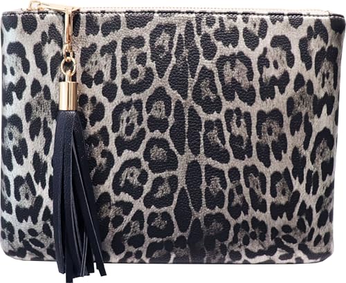 B BRENTANO Vegane Clutch mit Quasten-Akzent, Lp Bk/Sv von B BRENTANO