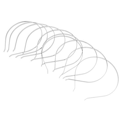 B Baosity 10pcs Metall DIY Haarreif Haarband Stirnband Haarschmuck Damenschmuck - Weiß von B Baosity