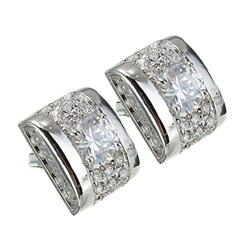 B Baosity Einzigartiges Herren Messing Rechteck Hochzeitsfeier Shirt Manschettenknöpfe Links Geschenk von B Baosity