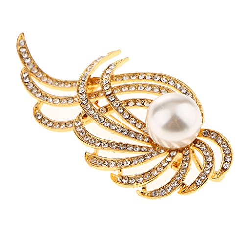 B Baosity Perle Brosche Pin Modeschmuck Frauen Schmuck Material, Gewebe Accessoire von B Baosity