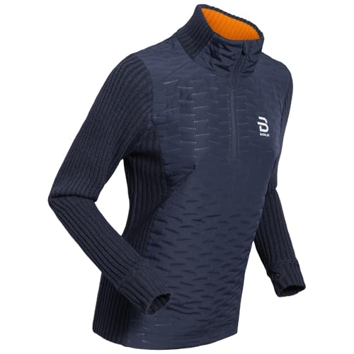 B DÆHLIE Daehlie Damen Midlayer Skipullover Langlaufpullover Half Zip Comfy 2.0, Farbe:Navy, Artikel:-25000 Navy, Größe:M von B DÆHLIE