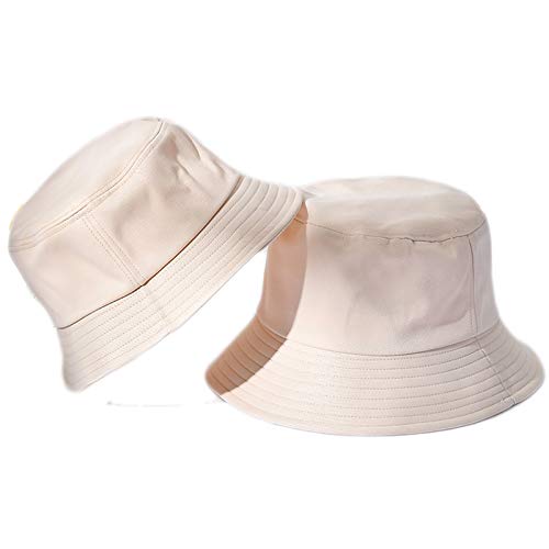 B-HOT 2Pcs Fischerhut Unisex Sonnenhut Fishermütze Sommerhut Hut für Erwachsene Kind Beige von B-HOT