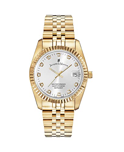 Jacques Du Manoir Damenuhr - Inspiration, 36 mm Analog Quarzuhr mit Edelstahl Armband von B JACQUES DU MANOIR