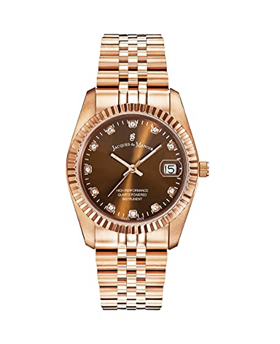 Jacques Du Manoir Damenuhr - Inspiration, 36 mm Analog Quarzuhr mit Edelstahl Armband von B JACQUES DU MANOIR