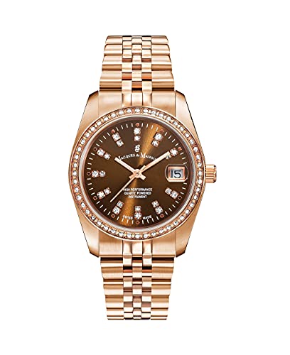 Jacques Du Manoir Damenuhr - Inspiration, 36 mm Analog Quarzuhr mit Edelstahl Armband von B JACQUES DU MANOIR