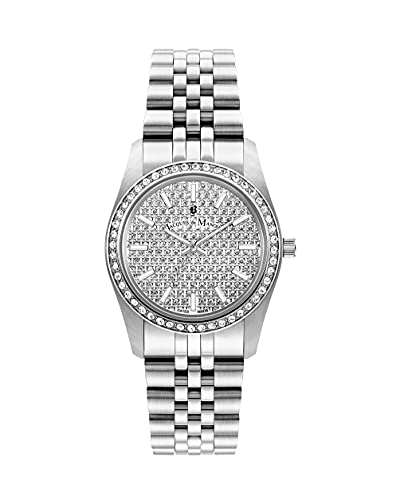 Jacques Du Manoir Damenuhr - Inspiration Glamour, 34 mm Analog Quarzuhr mit Edelstahl Armband von B JACQUES DU MANOIR