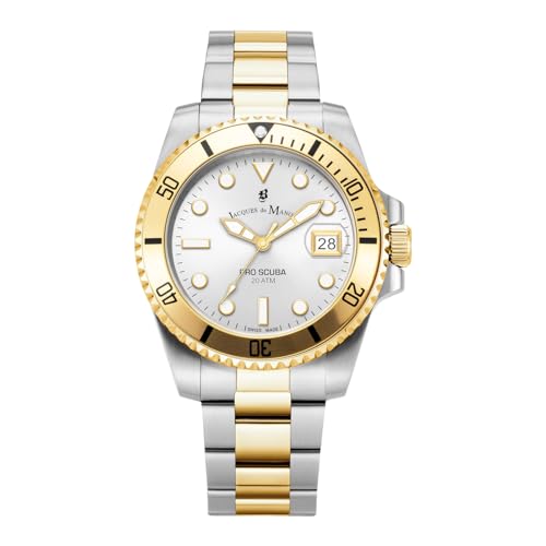 Jacques Du Manoir Herren Analog Uhr mit Edelstahl Armband JWG02708 von B JACQUES DU MANOIR