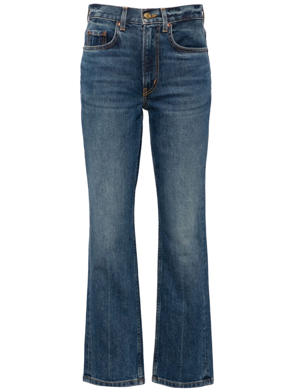 B SIDES Rae straight-leg mid-rise jeans - Blau von B SIDES