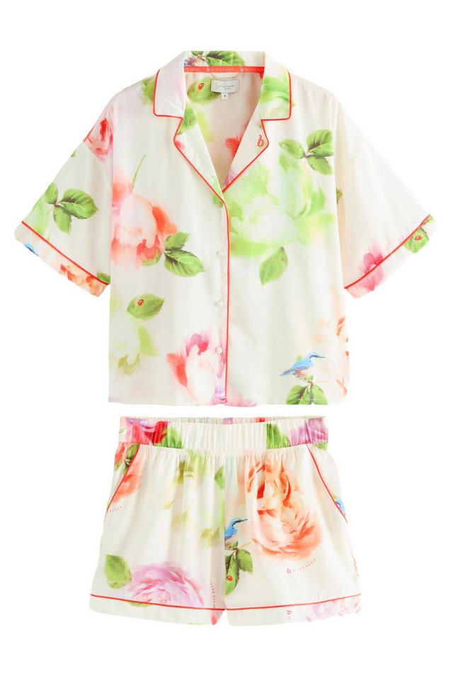 B by Ted Baker Pyjama B by Ted Baker Shorts-Set aus Satin mit Knöpfen (2 tlg) von B by Ted Baker
