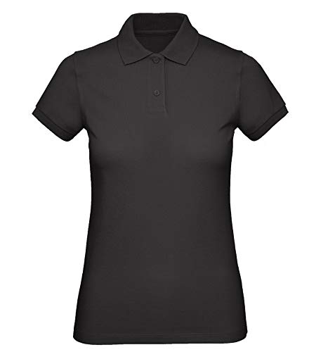 B&C Collection Frauen inspirieren Polo-Shirt Casual Baumwoll-T-Shirt - Schwarz (M) von B&C