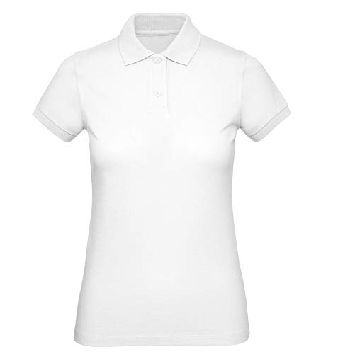 B&C Collection Frauen inspirieren Polo-Shirt Casual Baumwoll-T-Shirt - Weiß (S) von B&C