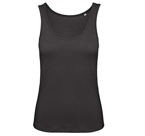 B&C Collection Frauen inspirieren Tank T-Shirt ärmelloses Baumwoll-Top - Schwarz (2XL) von B&C