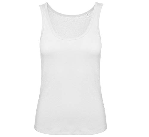 B&C Collection Frauen inspirieren Tank T-Shirt ärmelloses Baumwoll-Top - Weiß (L) von B&C
