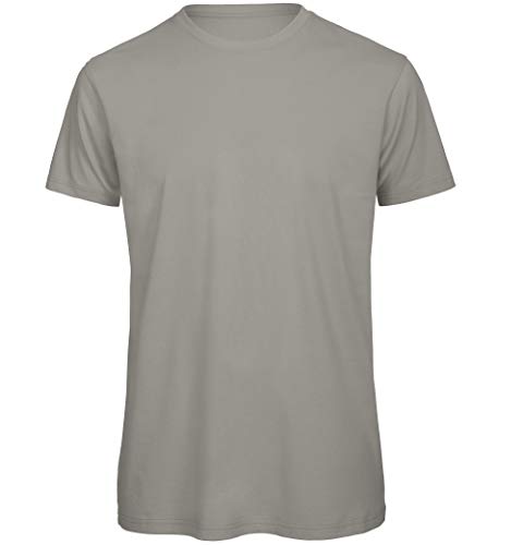 B&C Collection Kurzärmeliges Männer-T-Shirt-Tailliertes T-Shirt - Hellgrau (XL) von B&C