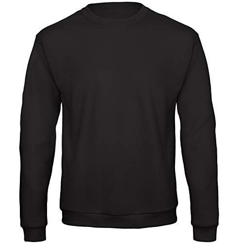 B&C Crewneck Sweatshirt Unisex Rundhals Pullover, Größe:XL, Farbe:Black von B&C