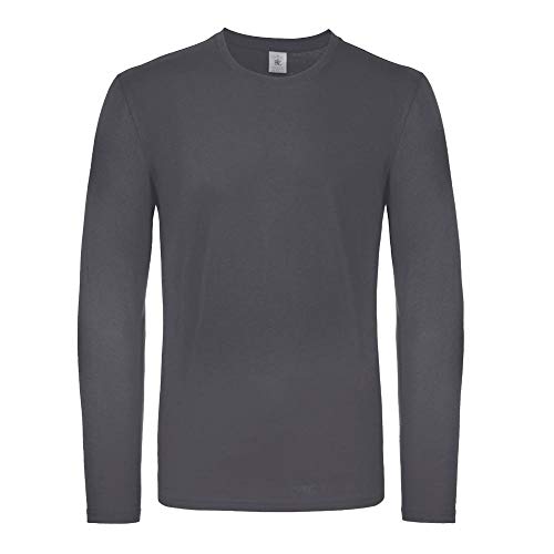 B&C - #E150 Long Sleeve/Dark Grey, S von B&C