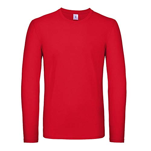 B&C - #E150 Long Sleeve/Red, L von B&C