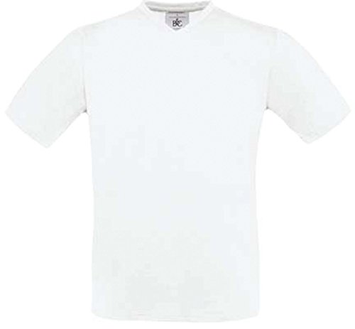 B&C Exact V-Neck [tu006] T-Shirt mit V-Ausschnitt Gr. L, weiß - weiß von B&C